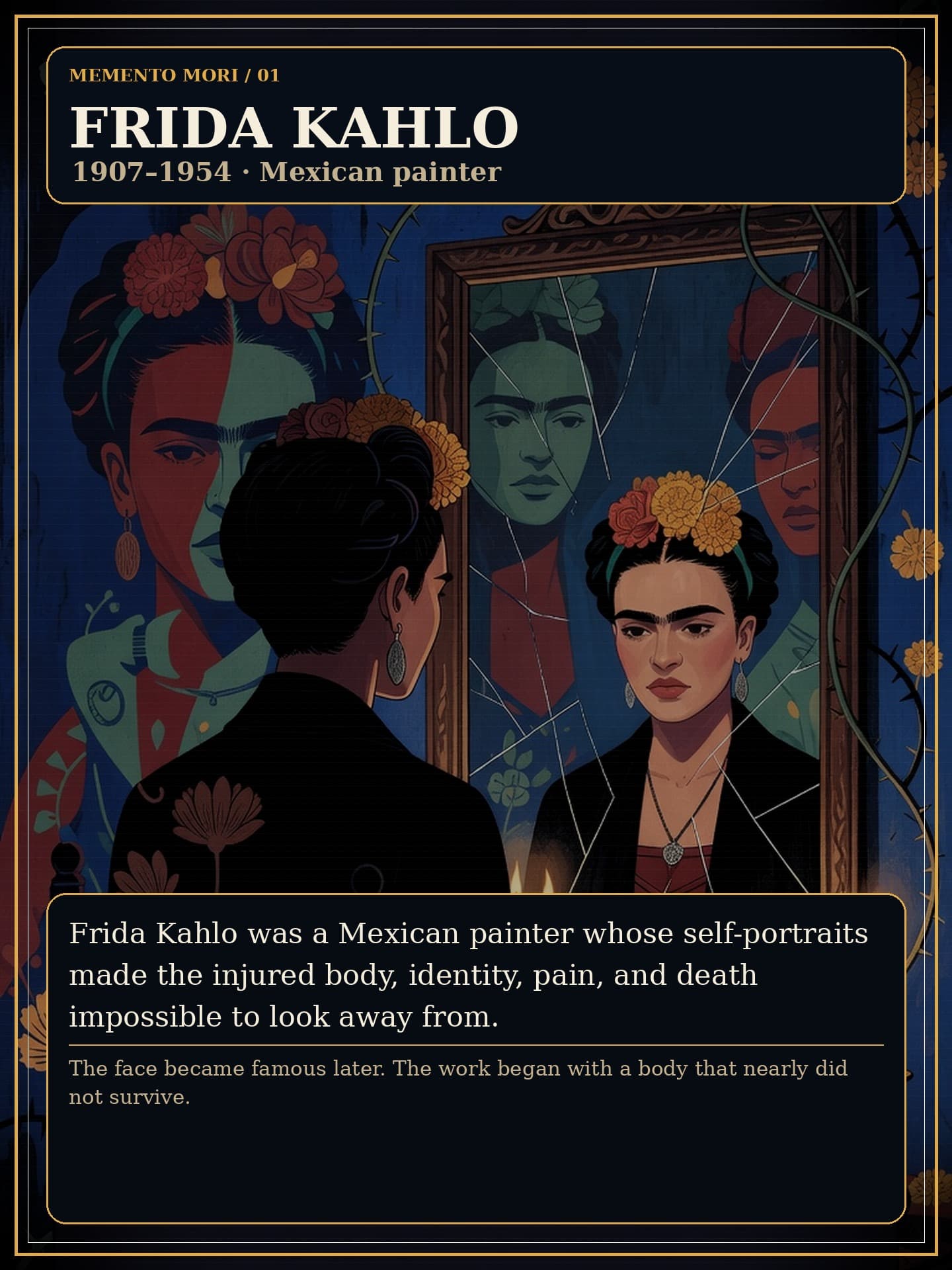 Frida Kahlo obituary comic cover
